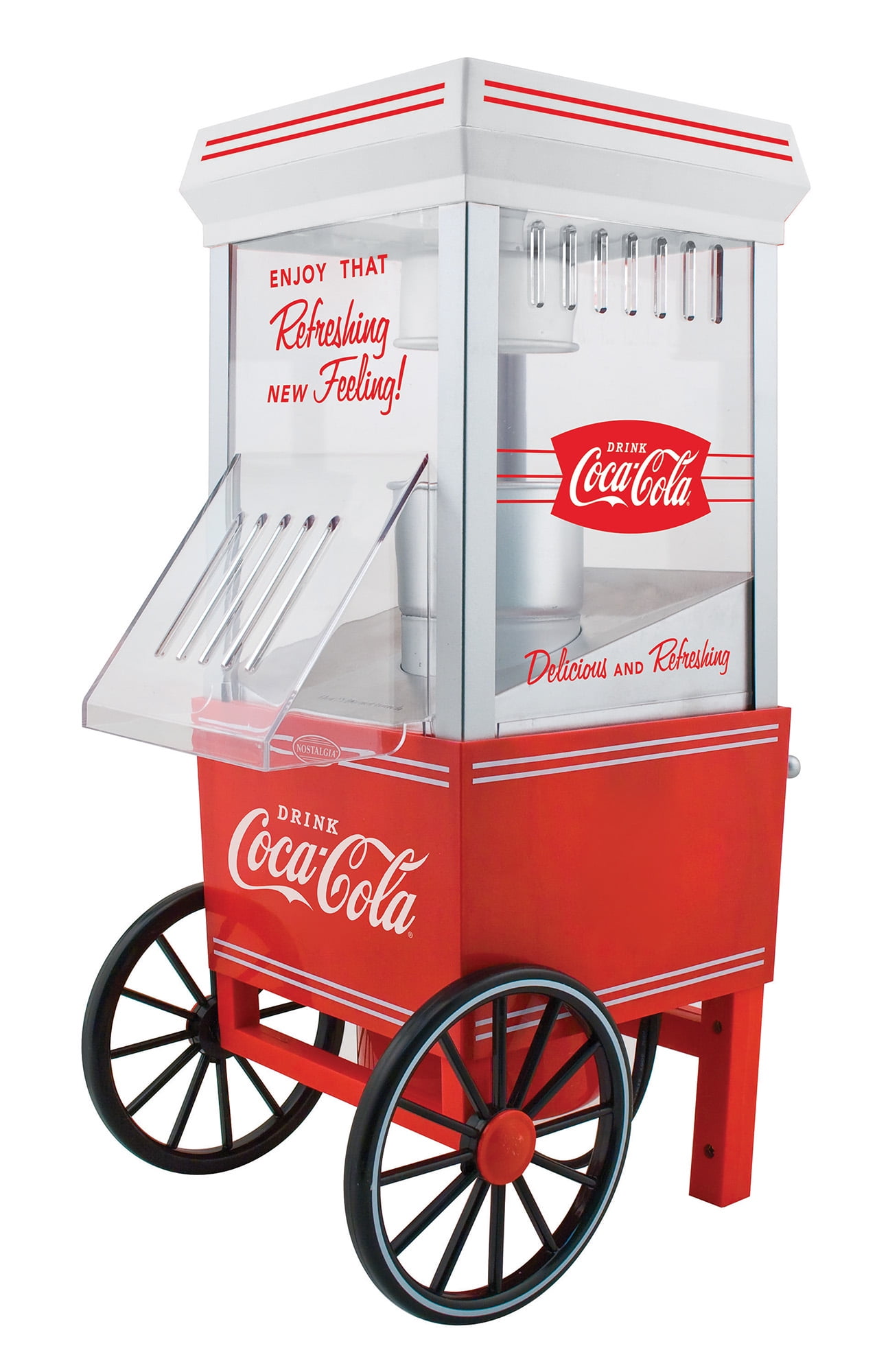 Nostalgia OFP501COKE CocaCola 12Cup Hot Air Popcorn Maker