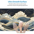 thumbnail image 5 of Abstract Japanese Ocean Waves Gaming Mouse Pad XL, Large Non Slip Rubber Mousepad, Stitched Edges Mouse Pads, Long Extended Mice Pad,31.5'''' X 11.8'''', 5 of 6