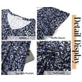thumbnail image 5 of Fantaslook Flower Womens Pajamas Sets Two Piece Casual Lounge Sets Ruffle Sleeve Tops Wide Leg Pants with Pockets Summer Sleepwear Travel Outfits, 5 of 7