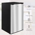 thumbnail image 4 of Resenkos 3.2 Cu.Ft Mini Fridge with Freezer, Shelf and Reversible Door for Bedroom, Dorm, Home Office, Silver, 4 of 11