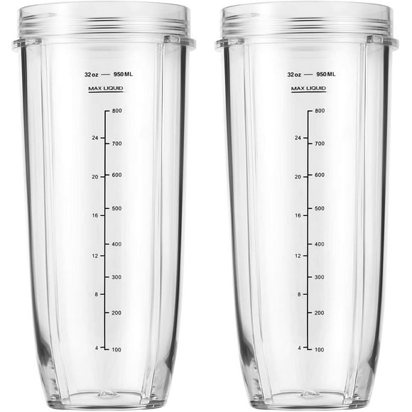 Pieza de repuesto MEET JUICE Nutri Ninja Blender 2-Pack 32oz