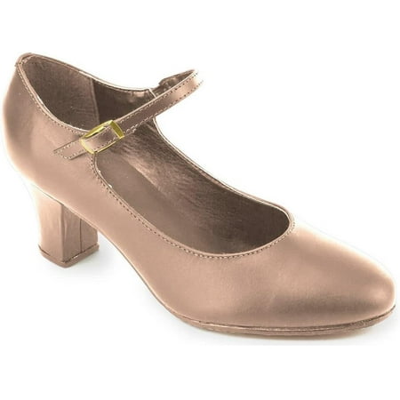 

Dance Shoes Character Jazz 2 Heel Snap Buckle So Danca CH58 Tan 10.5M Adult