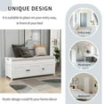 thumbnail image 6 of Euroco 43.5" Shoe Storage Bench with Lift Top and Cushion, White, 6 of 8
