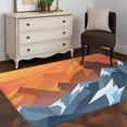 thumbnail image 4 of Orange Mountain Area Rugs Collection 4'x6', Farmhouse Blue Forest Trees Nature View Non Slip Indoor Rectangle Throw Runner Rug Floor Mat Carpet for Living Room Dining Table Bedroom Nursery, 4 of 9