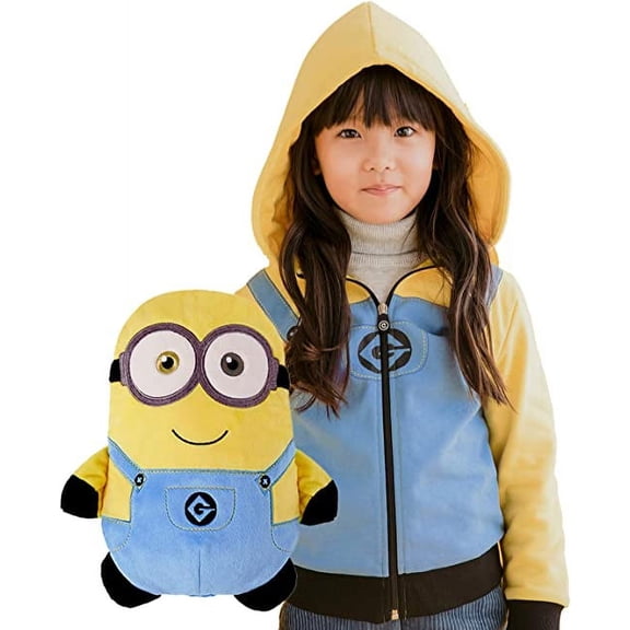 Cubcoats Transforming 2 in 1 Toddler Unisex Universal Studios Bob the Minion 2-in-1 Stuffed Animal Hoodie Yellow Size 2T