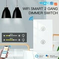 thumbnail image 2 of Zootealy Smart WiFi Dimmer Switch with Multi-Control Association - 1/2/3 Gang Touch Switch, No Neutral Wire Required, Voice Control, 90-250V, White, US Standard, 2 of 7
