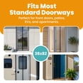 thumbnail image 5 of Flux Phenom Magnetic Screen Door, Hands-Free Sliding Mesh Door Net 38 x 82", 5 of 11