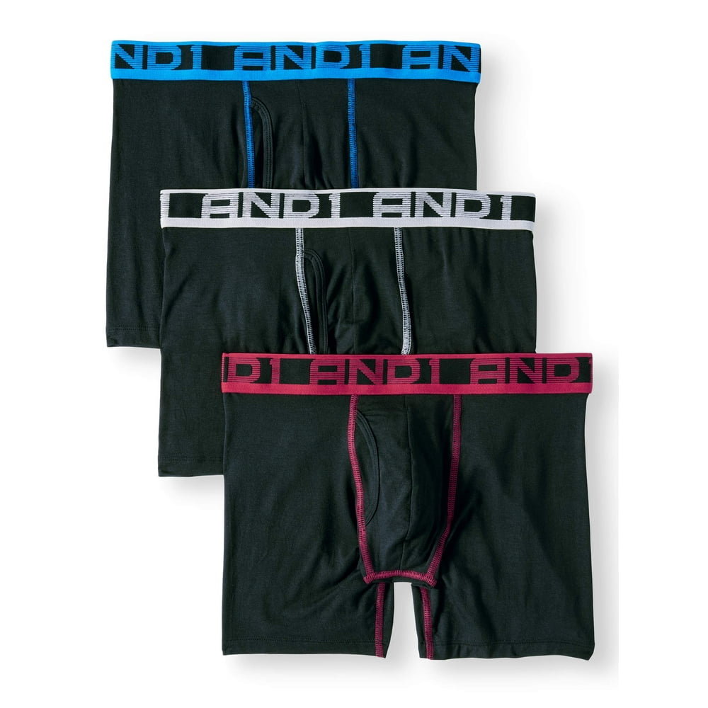AND1 Men's Ultra Soft Modal Boxer Brief with Athletic Pouch, 3Pack