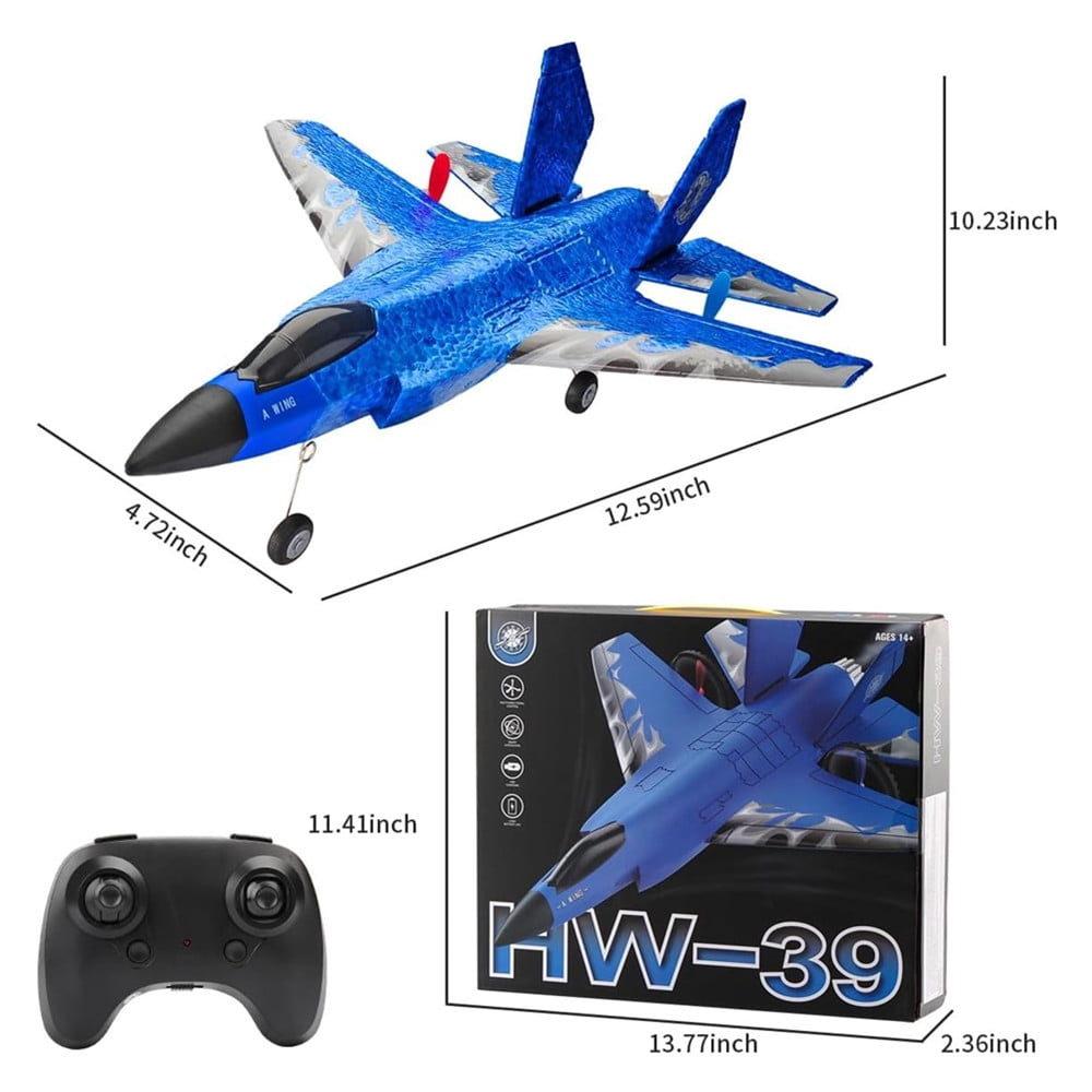 Roofworld RC Airplane F-35 Remote Control Jet Plane 2CH Easy to Fly for Adults Beginners (Blue)