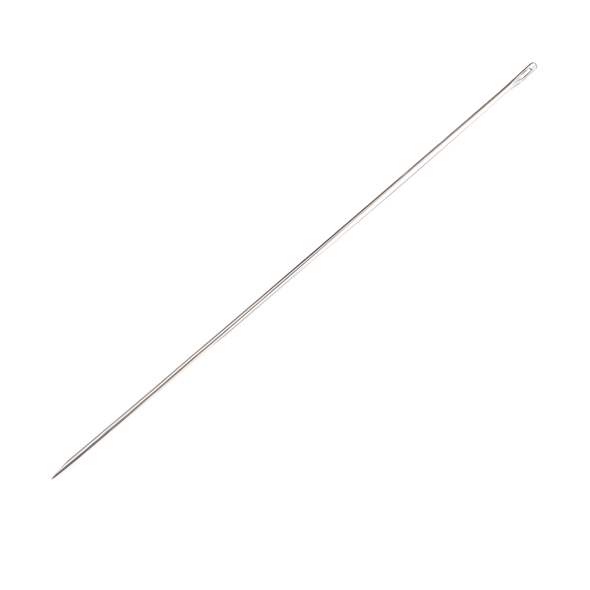 Uxcell Stitching Needles 12" Bag Packing Straight Tip Silver Tone