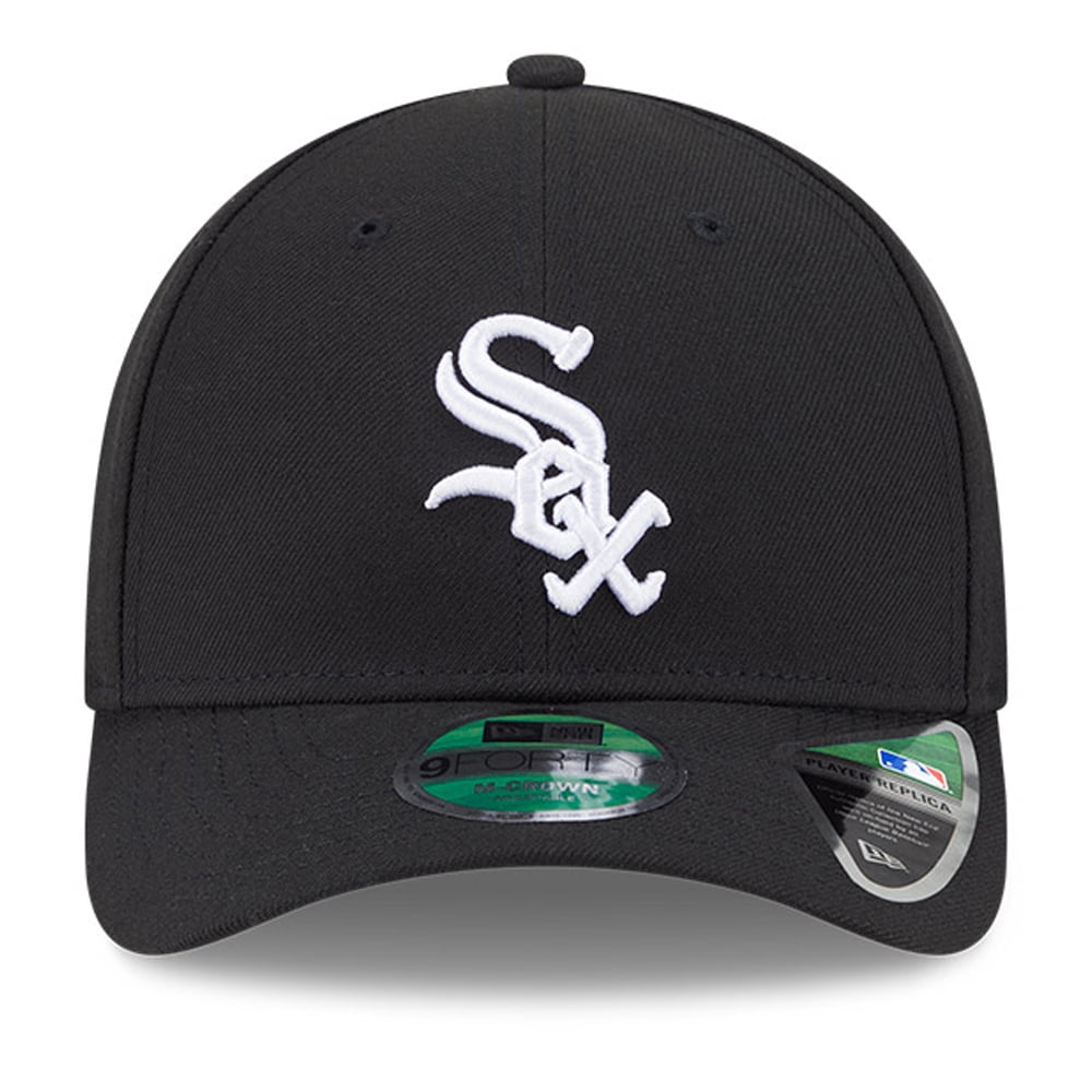 Men's New Era  Black Chicago White Sox Player Replica 9FORTY Adjustable Hat