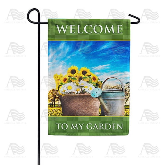 America Forever Spring Floral Garden Flag 12.5 x 18 inches Double Sided Watering Can, Sunflower Blue Sky, Daisy, Summer Flower - Seasonal Yard Lawn Outdoor Decorative Welcome to My Garden Flag