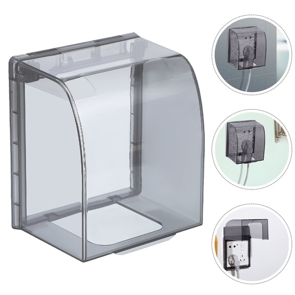 NICEXMAS 2Pcs Adhesive Plastic Outlet Covers Water Resistant Socket Protectors for Home Use