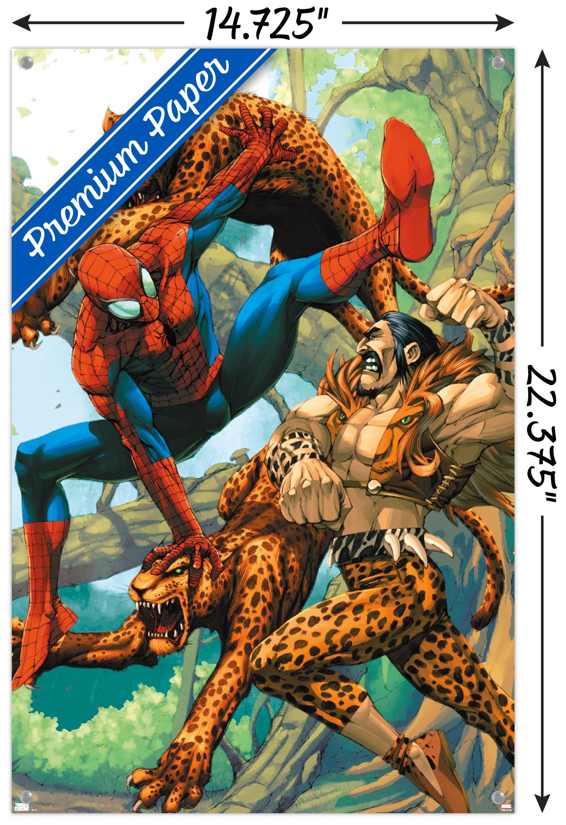 Marvel Kraven The Hunter - Marvel Age Spider-Man #14 Wall Poster with Push Pins, 14.725" x 22.375"