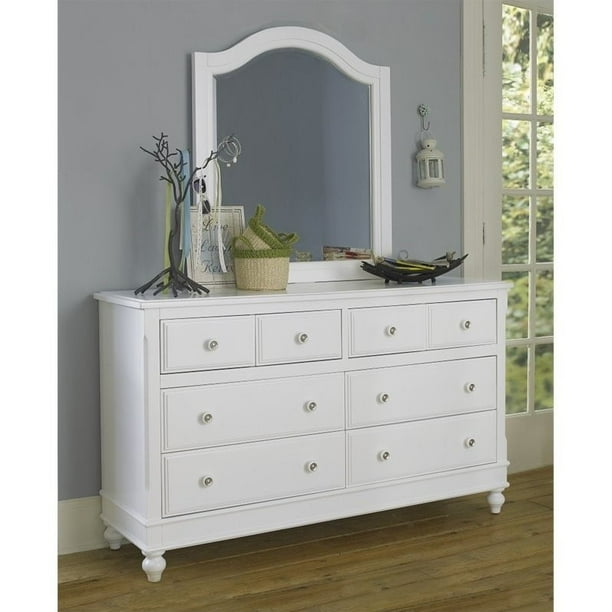 Rosebery Kids 8 Drawer Dresser With Mirror In White Walmart Com Walmart Com