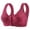 Hot Pink, variant on Womens Everyday Wireless Bras Blue Lightly Floral Front Closure No Underwire Bras Comfortable Push Up Wide Straps Cami Bras,M