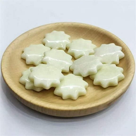 GKNET 10pcs Natural Xiuyu Stone Sun Crystal Healing Carved Gem Reiki Healing