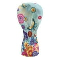 thumbnail image 2 of Yuyamidu Butterfly Golf Club Head Cover with Soft Lining Colorful Boho Flower Driver Headcover Waterproof PU Leather Golf Club Cover Golf Gift for Golfers, 2 of 7