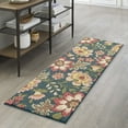 thumbnail image 2 of Mainstays Farmhouse Oversized Floral Teal Multicolor Indoor Hallway Runner Rug, 2'x6', 2 of 9