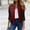 Red, variant on Jacenvly Business Attire Women Turndown Collar Long Sleeve Short Blazers for Women Zipper Pocket Solid Cardigan Coat Soft Skin-Friendly Casual Fashion Slimming Tops