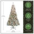 thumbnail image 3 of National Tree Company 7.5 ft Pre-Lit Flocked Acacia Full Artificial Christmas Tree, 450 Clear Lights, 1,009 Tips, Includes Stand, Green, 3 of 9