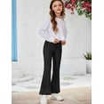 thumbnail image 3 of Arshiner Girls' Leggings High Waisted Stretch Bell Bottom Solid Color Athletic Classic, 3 of 6