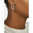 thumbnail image 3 of Alexcraft Chunky Hoop Earrings Thick Hoops for Women | Classic 14k Gold Silver Plated Round Tube Huggie Hoop Earrings with 925 Sterling Silver Post for Women Gift, 3 of 8