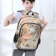 thumbnail image 6 of FORMRS Unisex School Backpack 17" Student Travel Bag with Laptop Compartment, Baseball Statue Pattern, 6 of 7