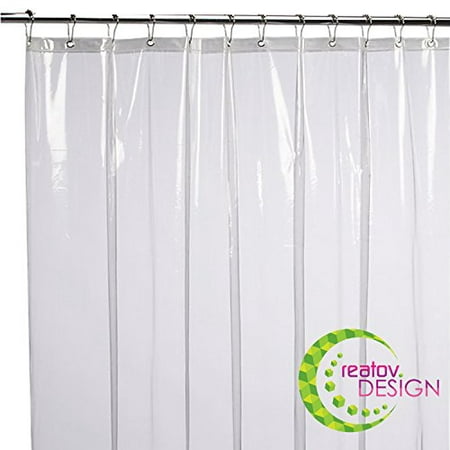Mildew Resistant Shower Curtain Liner - 72x72 Clear Peva Curtain for
