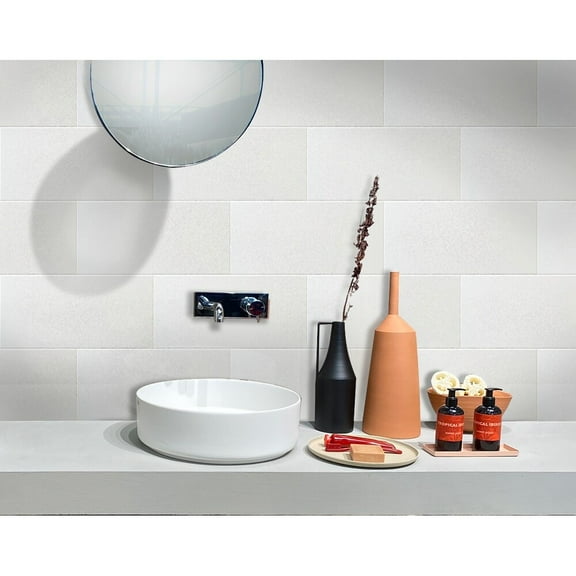 Apollo Tile   White 12-in. x 24-in. Honed Marble Subway Tile (10 Sq ft/case)