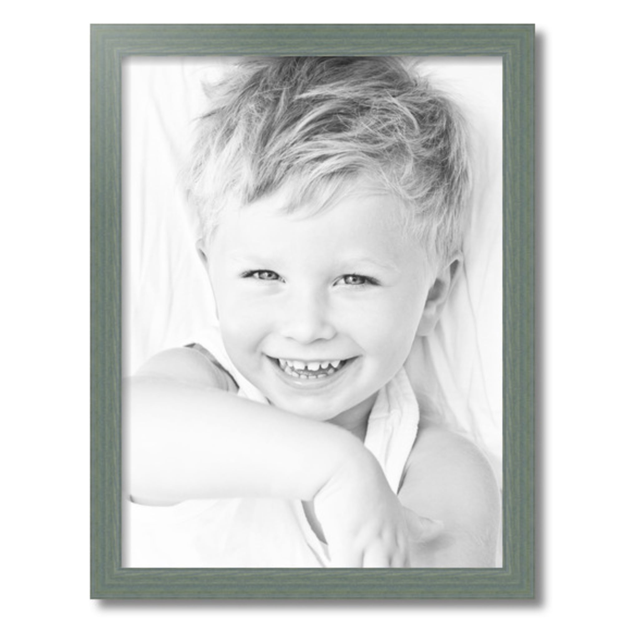ArtToFrames 18" x 24" Green Picture Frame, 18x24 inch Green Wood Poster Frame (WOM-4442), 1 Pack