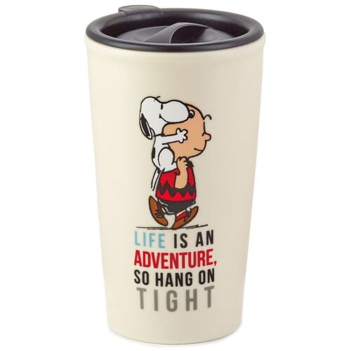 Peanuts Charlie Brown And Snoopy Adventure Travel Mug 10 Oz Walmart Com