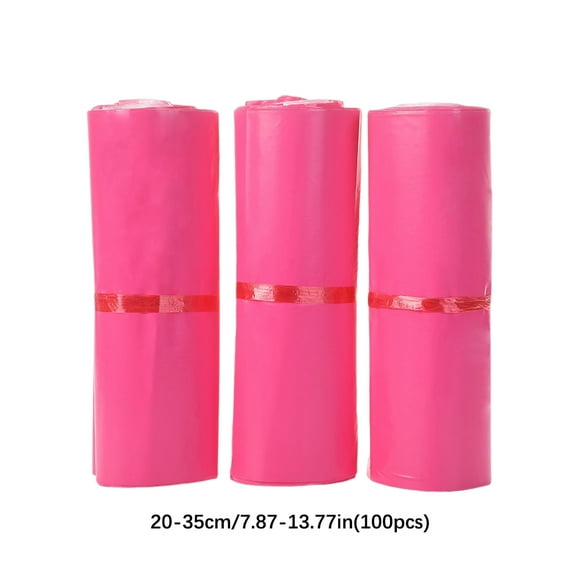 VONKY 100pcs Bag Self-Seal Adhesive Bags Large Capacity Long-Lasting Sack Breakage-Proof Courier Envelope Mailing Mailer Pink 20*35CM
