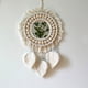thumbnail image 1 of Beige,Espejo de pared con flecos de macramé bohemio y cuentas de madera, colgante de plumas, espejo redondo de arte de pared para dormitorio, pasillo, sala de estar, decoración del hogar, 1 of 5