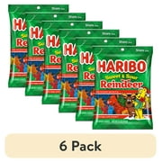 (6 pack) HARIBO Sweet & Sour Reindeer 4oz