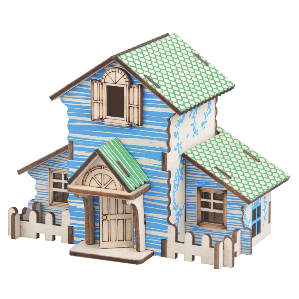 3D Toy Jigsaw Puzzle DIY House Kids Adults Boys Girls Educational House Puzzle 