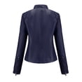 thumbnail image 5 of Women Faux Leather Jackets Motorcycle PU Moto Biker Outwear Coat M, 5 of 8