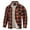 AB142 Orange, variant on Tisuna Mens Jacket Plaid Print Long Sleeve Lapel Neck Coat Fashion Loose Autumn Winter Men Button Up Outerwear Black Size L