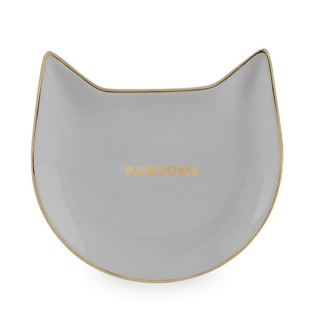 

Pinky Up Pawsome Gray Ceramic Tea Tray