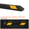 thumbnail image 5 of 72 Inch Rubber Parking Curb, Heavy Duty Long Garage Floor Wheel Stopper with Highly Visible Yellow Reflective Stripes, for Cars, Trucks, Trailers, Driveways, 1 Pack, 5 of 8