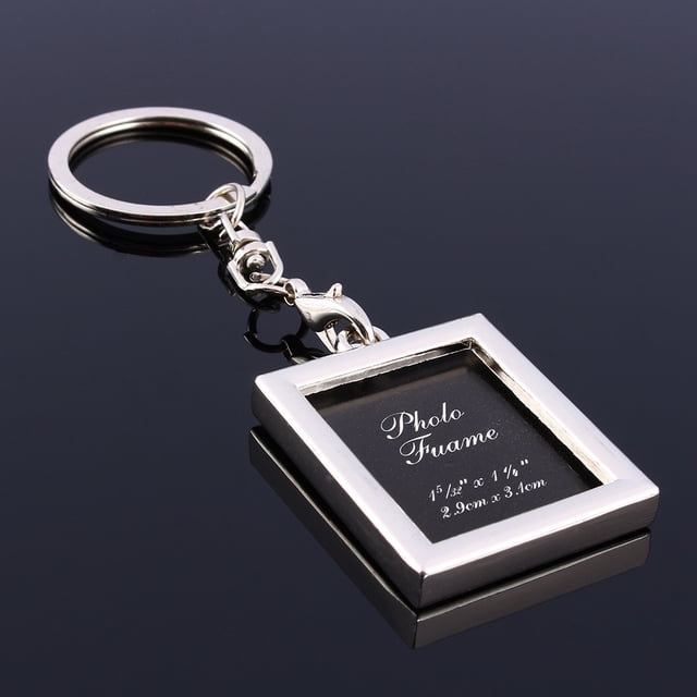 Key Keychain, Cute Mini Creative Insert Photo Picture Frame Keyring Metal Alloy Keychain Gift For Men And Women Anniversary Valentine Day