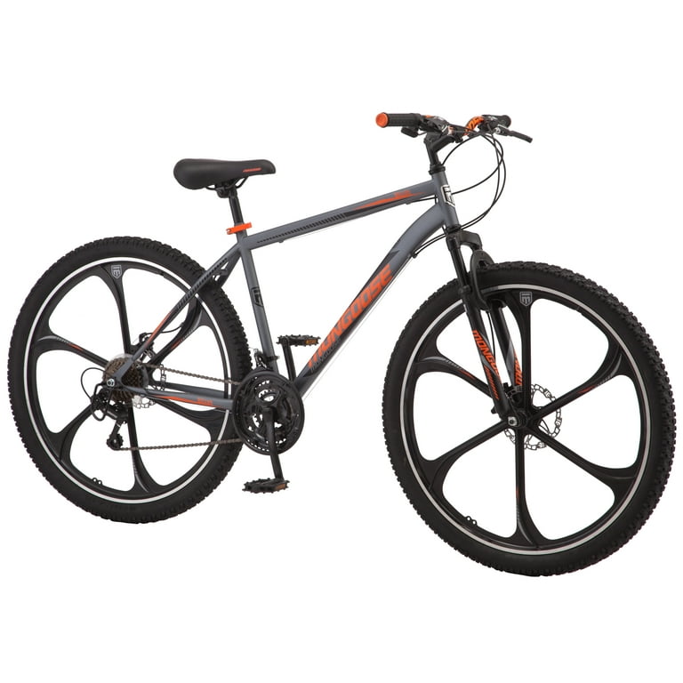 Mongoose Billet Mountain Bike, 21 Speed, 29 Inch Mag Wheels, Mens Frame,  Grey - Walmart.Com