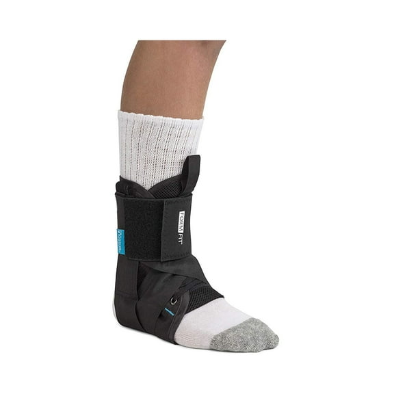 Ossur Formfit Black Ankle Support Small 11-12" Ankle Circumf. Figure-8 Strap / Lace-Up Closure for the Foot W-10623