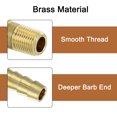 thumbnail image 4 of Brass Hose Barbed Elbow Fitting, 1/4" Barbx1/8" NPT Male 90 Degree, 4 of 6