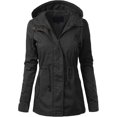 thumbnail image 1 of ORUYROP Women's Lightweight Front Zipper Solid Utility Anorak Hoodie Vest/Jacket, 1 of 7