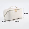 thumbnail image 1 of Bolsa cosmético de cuero PU de lavado con patrón de tejido de moda Suave para nadar Fitness Sywqhk Para Estrenar, 1 of 7