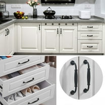 MLINS  Door Handle Black Handles Kitchen Cabinet Knobs Drawer Pulls