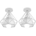thumbnail image 1 of Elegant Rustic Design Semi Flush Mount Ceiling Light, Wire Cage Metal Industrial Ceiling Lamp for Hallway, Hotel, 1 of 5