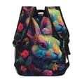 thumbnail image 4 of Fotbe Colorful Patterned Rabbit Pattern Casual Backpack for School, Travel, and Outdoor Activities - Durable, Lightweight, and Comfortable, 4 of 5