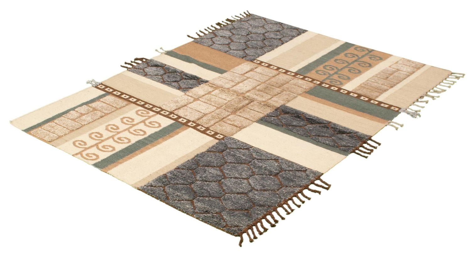 ECARPETGALLERY 5'5" x 7'11" Carved Cambridge Hand Made Area Rug for Living Room, Dining Room and Bedroom in Grey